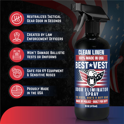 BEST★VEST Odor Eliminator Spray - Clean Linen Scent
